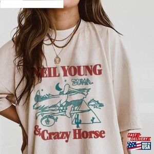 Classic 70S Neil Young Amp Crazy Horse Unisex Tshirt Gift For Fan
